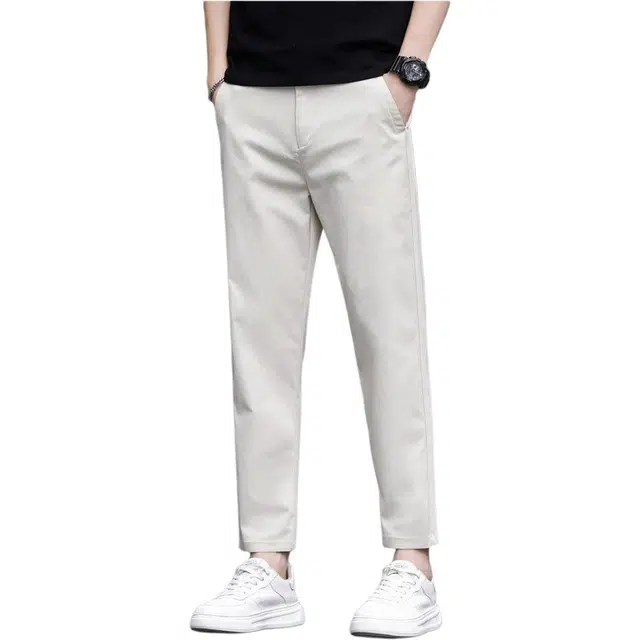 吉肯蒂 薄款修身直筒弹力商务九分裤休闲裤 男款