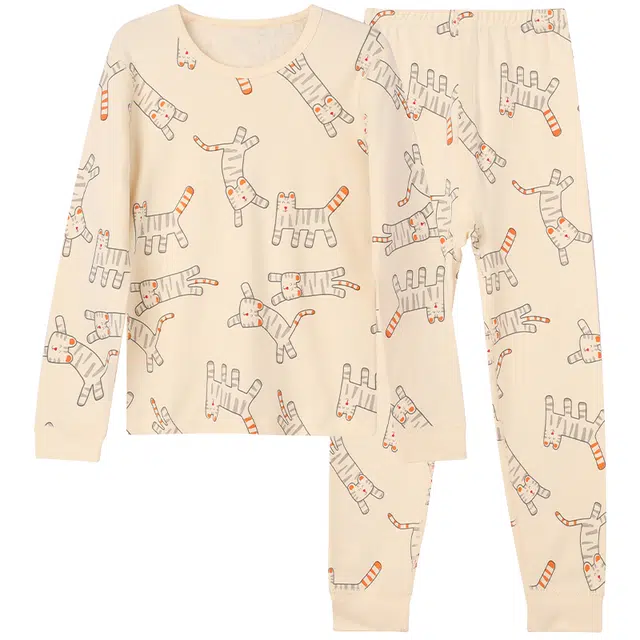 红豆 舒适亲肤百搭柔软保暖套装 浅云青少年