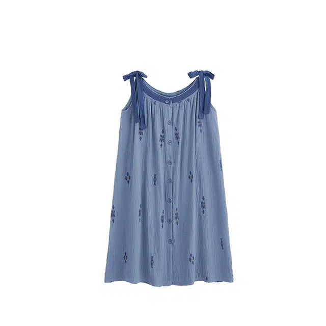 俏韵 无袖吊带休闲时尚法式家居服可外穿睡裙 女款