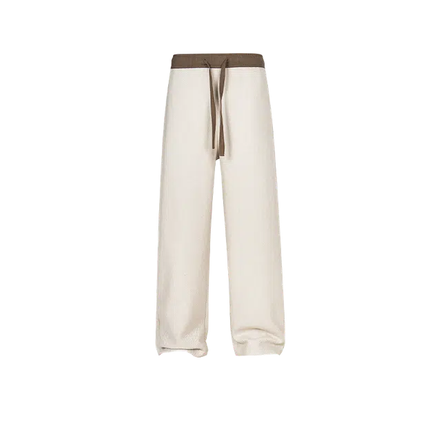 奇迹街区 潮牌复古拼接直筒街头宽松垂感百搭卫裤休闲裤 男女同款