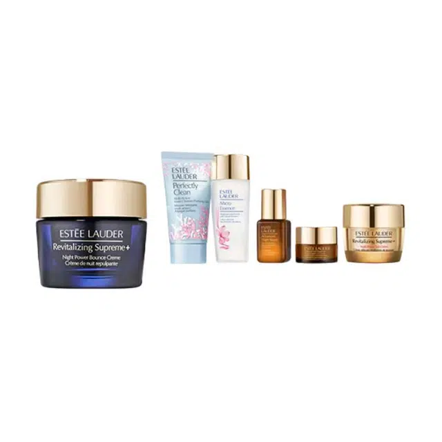 雅诗兰黛 智妍紧塑精华丝绒晚霜护肤套装 保湿滋润 六件套