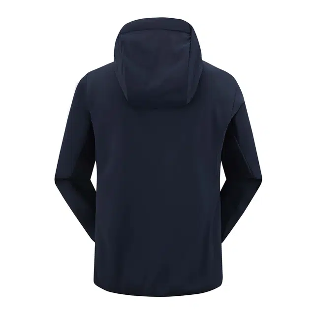 探路者 户外亲肤字母纯色薄款连帽长袖 超轻透气防晒服 男款