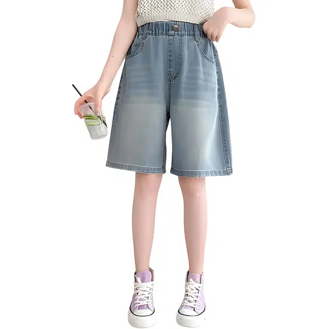 泰迪珍藏 时尚舒适百搭潮流简约时髦短裤 儿童款 蓝色