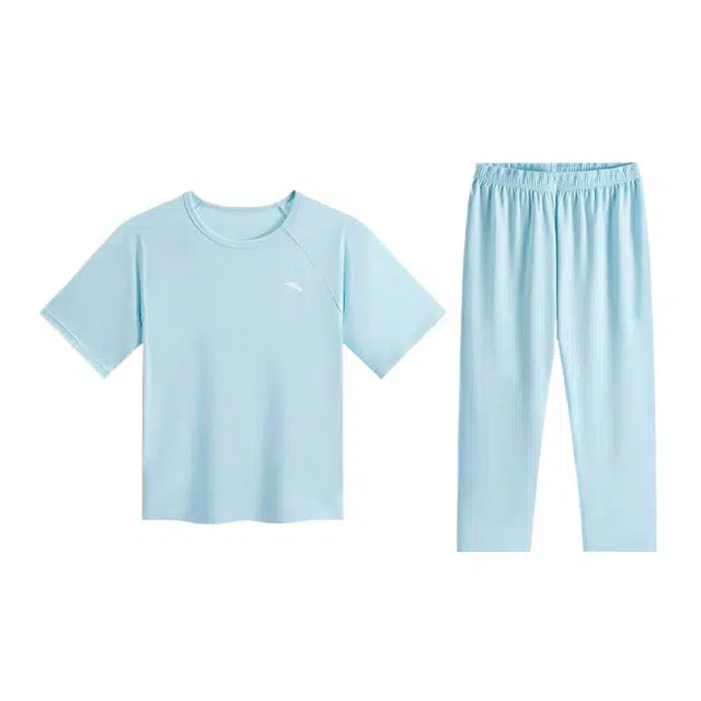 安踏儿童家居服 舒适亲肤柔软透气 蓝色儿童款