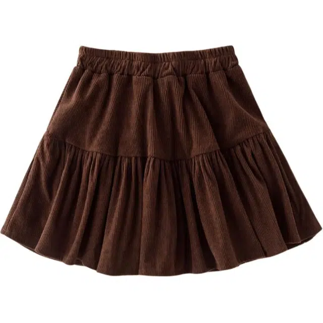 憨憨象 纯色柔软舒适裙子 咖色 青少年