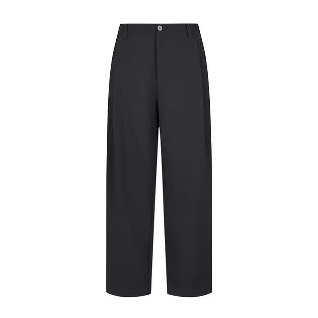 速写 直筒宽松纯色九分西裤休闲裤 男款