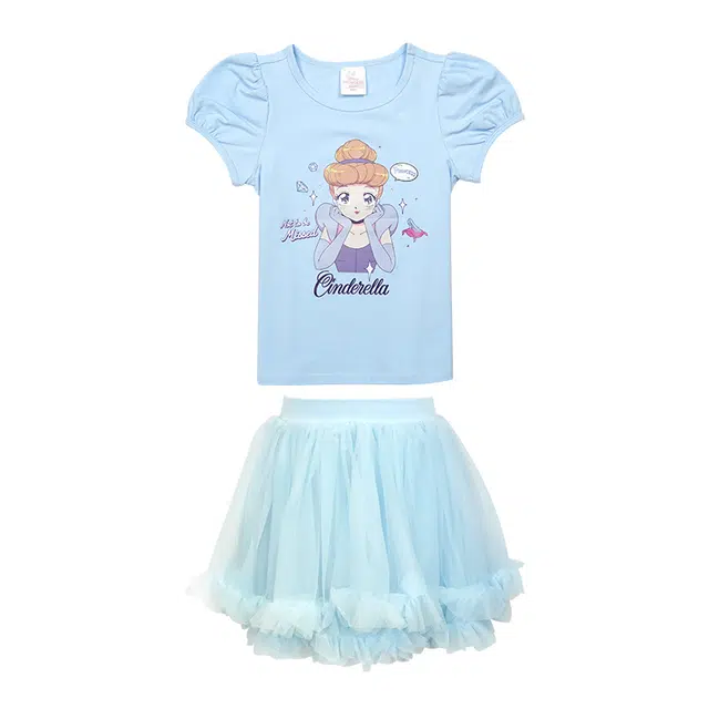 中小童 伊佳林裙装套装 亲肤大气时尚短袖 辛德瑞拉