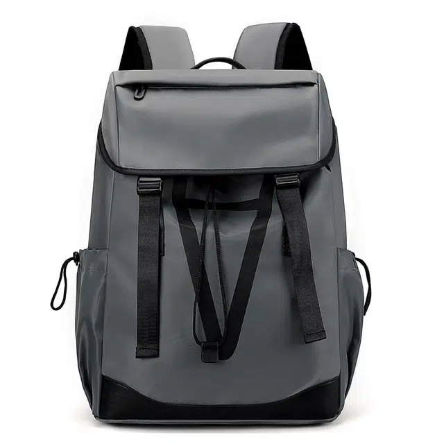 恒源祥 简约旅行日系初中高中大学生 尼龙布 双肩包 男女同款情侣款 黑色/灰色