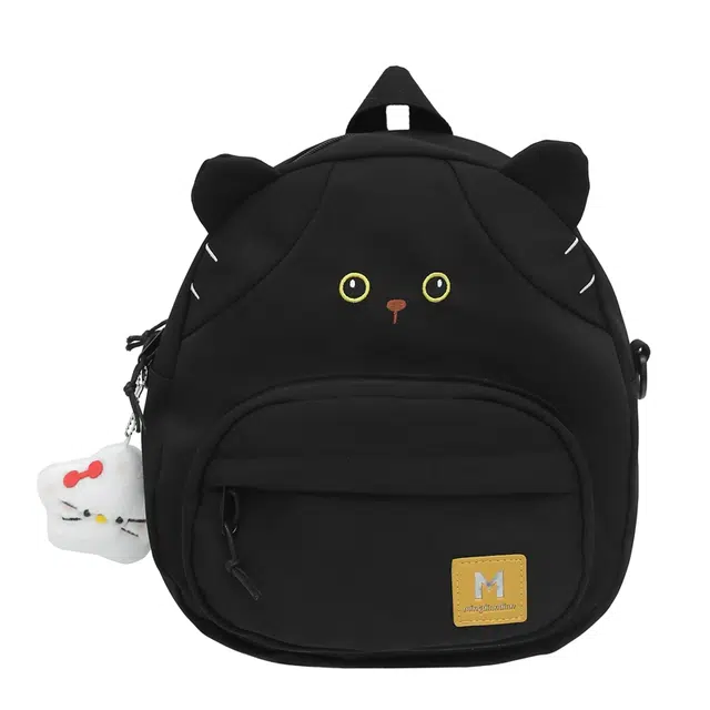 雅鹿 可爱卡通小猫旅游轻便逛街外出 尼龙 双肩包 女款 黑色/白色/黄色