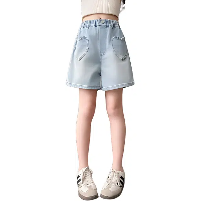 泰迪珍藏长裤 亲肤简约透气时尚 蓝色 儿童款