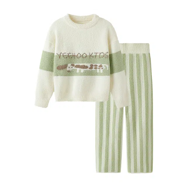 英氏家居服 时尚洋气亲肤圆领拼色青少年