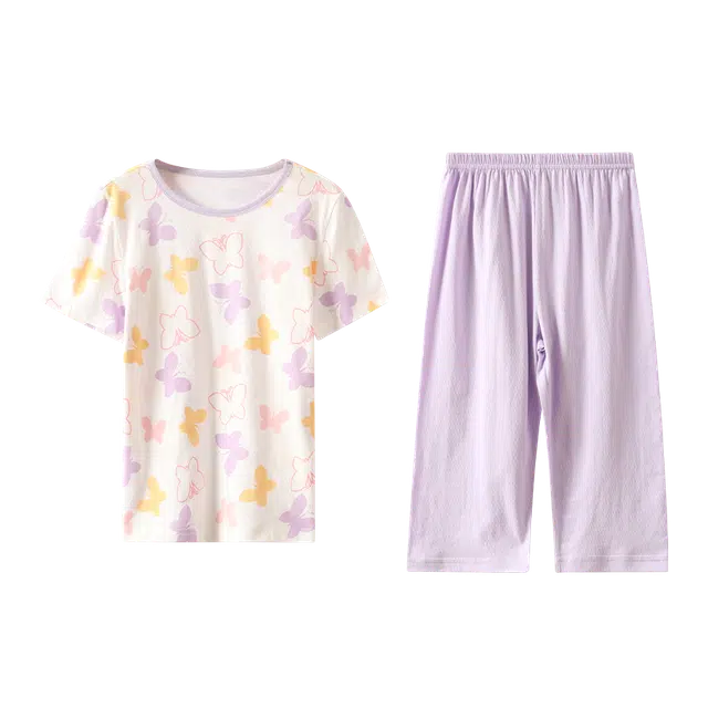 红豆家居服 舒适圆领亲肤百搭 白色中小童