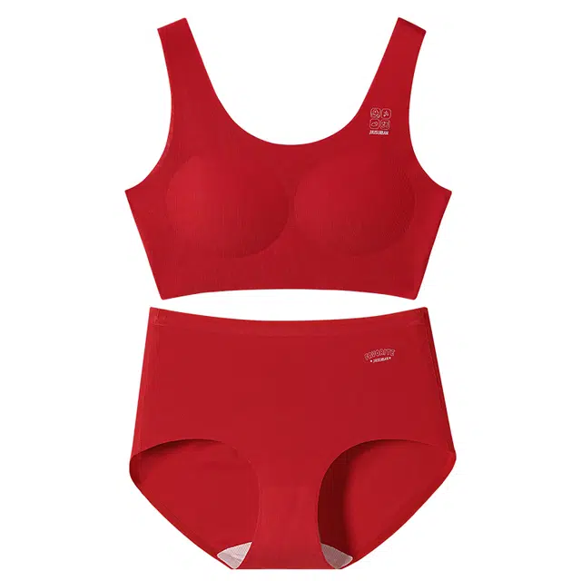 久岁伴 百搭亲肤纯色休闲内衣套装青少年