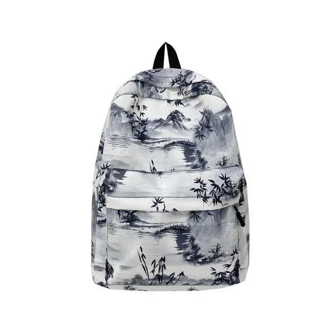 南潇湘 国风印花百搭 尼龙 书包背包双肩包 男女同款情侣款 多色