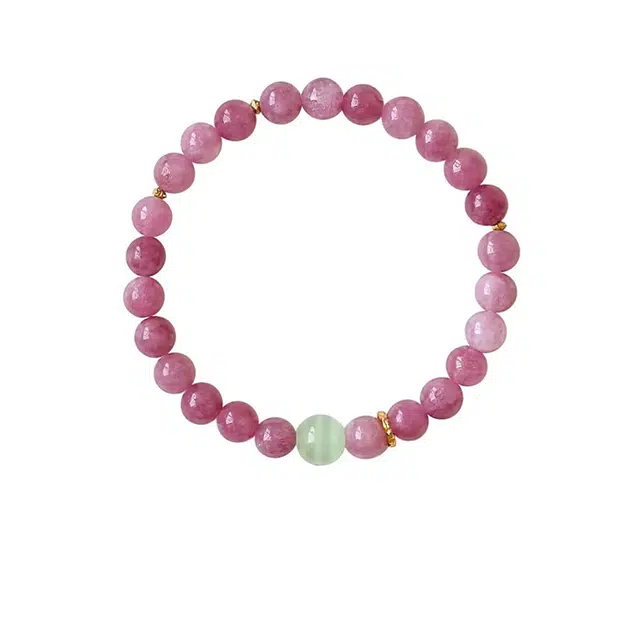 眰恦 飞黄腾达 水逆绝缘体  水逆退散  福录吉样    平安喜乐 小众轻奢设计天然 蔷薇石 手串 男女同款情侣款