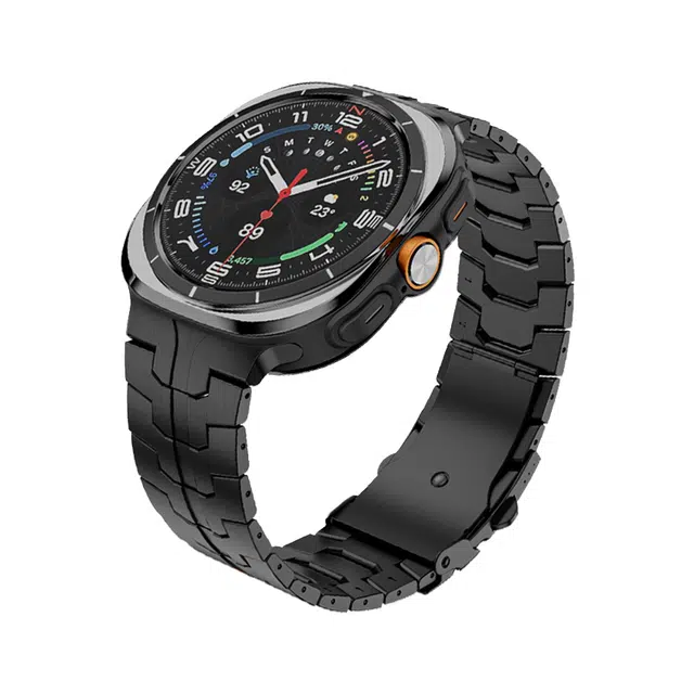 导维 手表表带 三星适用 钛合金材质 钢铁侠钛合金表带智能手表带龟背扣运动男女通用