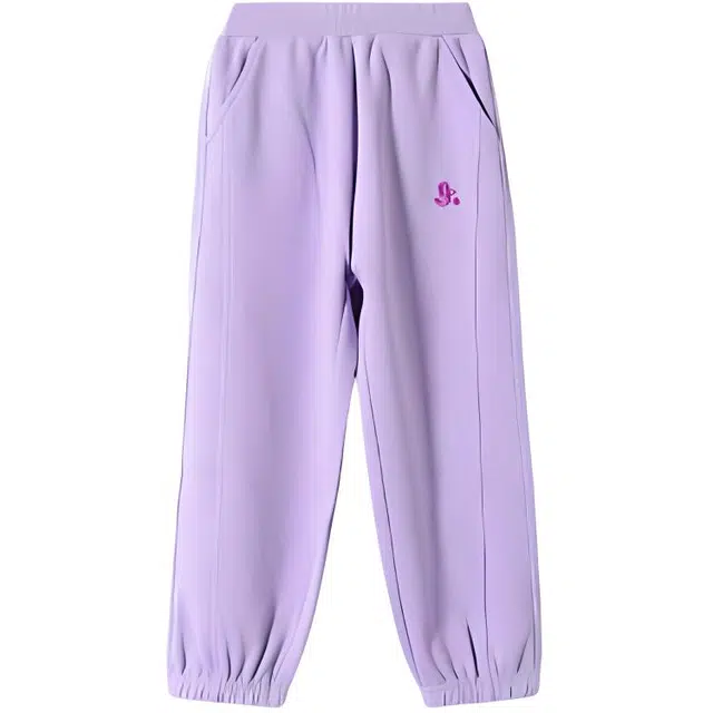 久岁伴 户外系列 宽松保暖舒适长裤 紫色 青少年