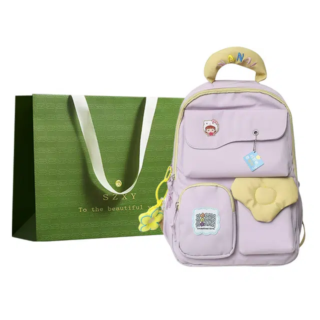 三只小鸭 可爱高颜值大容量大 尼龙 双肩包 常规 女款 白色/黑色/绿色/蓝色/粉色