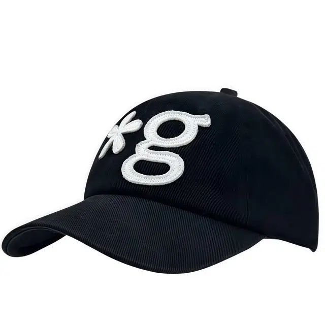 优莲茵 大头围显脸小 黑白拼色 立体字母刺绣 遮脸防晒百搭 棉 鸭舌帽 男女同款情侣款