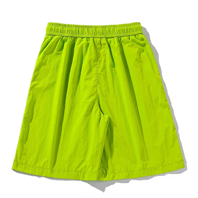 雅鹿 美式街头多巴胺配色趣味五分印花图案宽松系带运动休闲短裤 男女同款