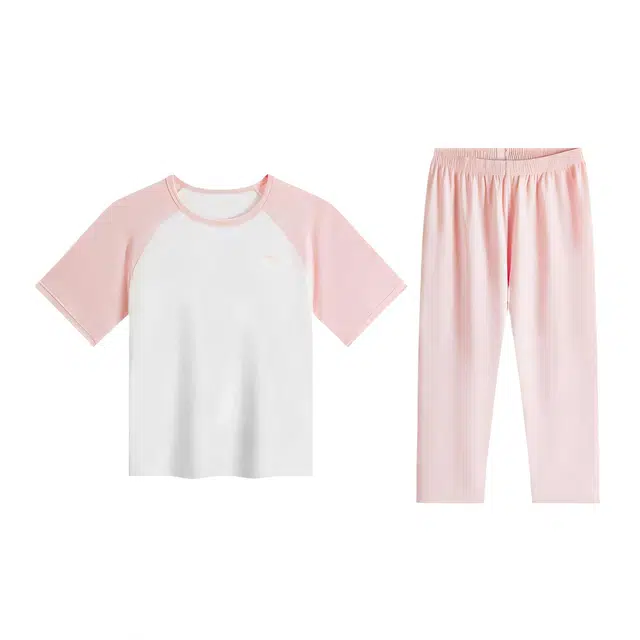 安踏儿童家居服 舒适亲肤柔软透气 白粉儿童款