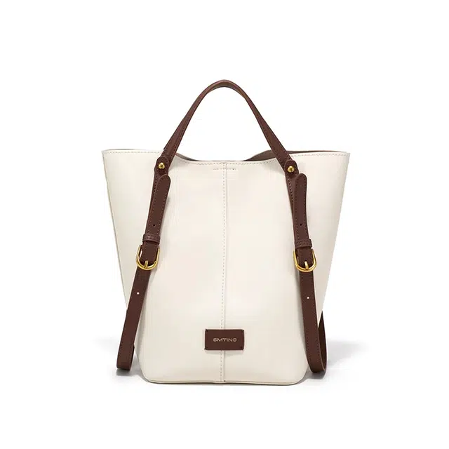 西木汀 追风 小众品牌设计大容量通勤慵懒松弛感水桶包 牛皮 水桶包手提包 大号 女款 多色