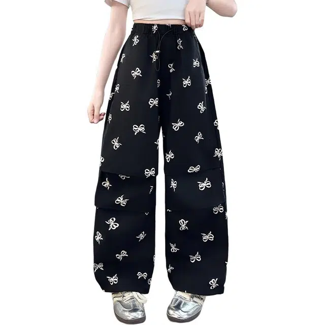 雅鹿长裤 时髦简约舒适洋气 黑色 儿童款