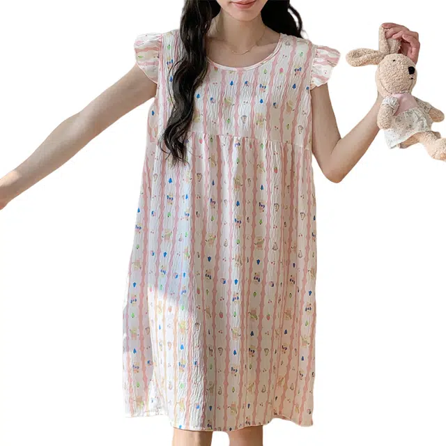 棉基因家居服 轻柔舒适透气宽松休闲短袖儿童款