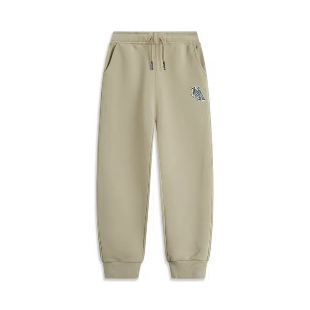 李宁儿童 运动生活系列 舒适柔软轻盈休闲裤 青少年 中卡其