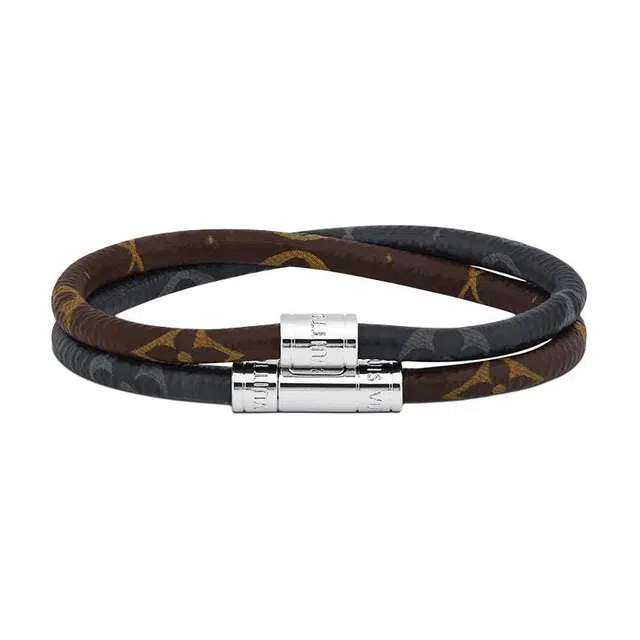 LOUIS VUITTON Keep It Double Monogram Canvas Bracelet