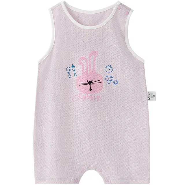 童泰连体衣 圆领卡通亲肤无袖 婴幼童