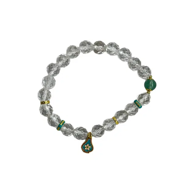 迈奇的礼物 好运自然新中式国风天然 白水晶 手串 女款