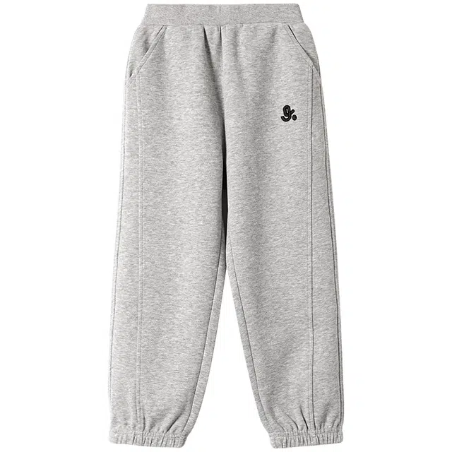 久岁伴 户外系列 宽松保暖舒适长裤 花灰青少年