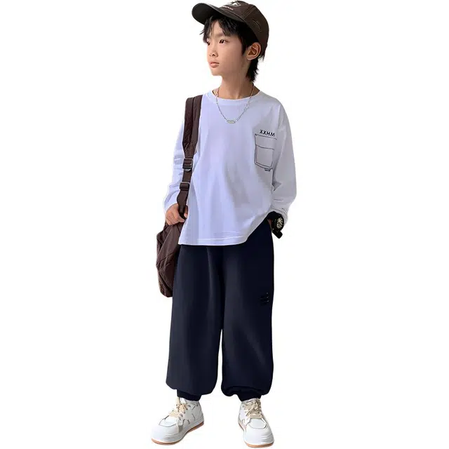 木木屋 舒适透气宽松百搭休闲裤 青少年