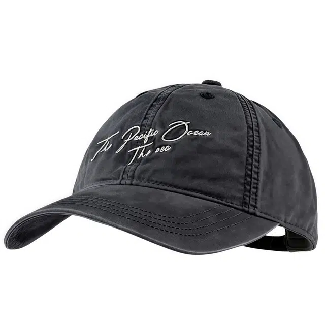 优莲茵 水洗字母刺绣软顶大头围显脸小 空顶半包遮阳防晒帽 棉 鸭舌帽 男女同款情侣款