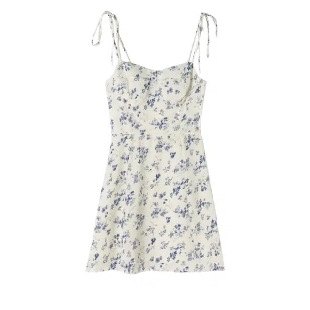 识恩 法式浪漫碎花双肩系带抹胸短裙炸街修身显瘦吊带连衣裙 女款