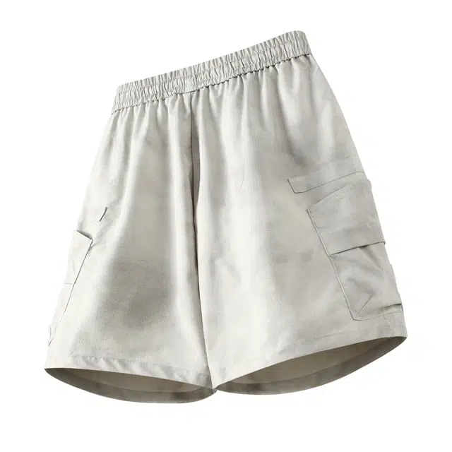 吾皇猫 美式高街做旧脏脏灰多彩系带抽绳日常通勤轻薄透气休闲多口袋五分工装短裤 男女同款