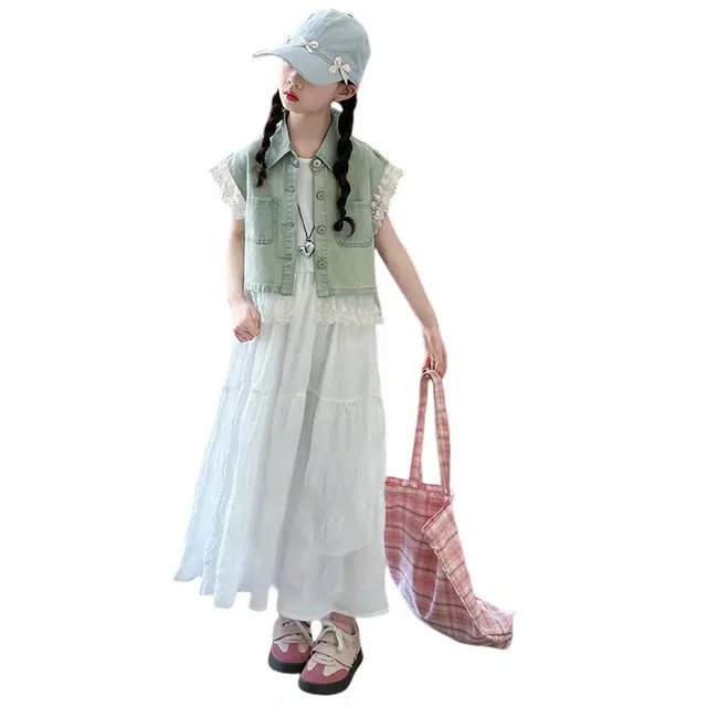 儿童款 雅鹿裙装套装 舒适洋气潮流无袖 图片色