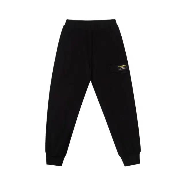 波司登长裤 松紧腰洋气简约舒适 黑色 青少年