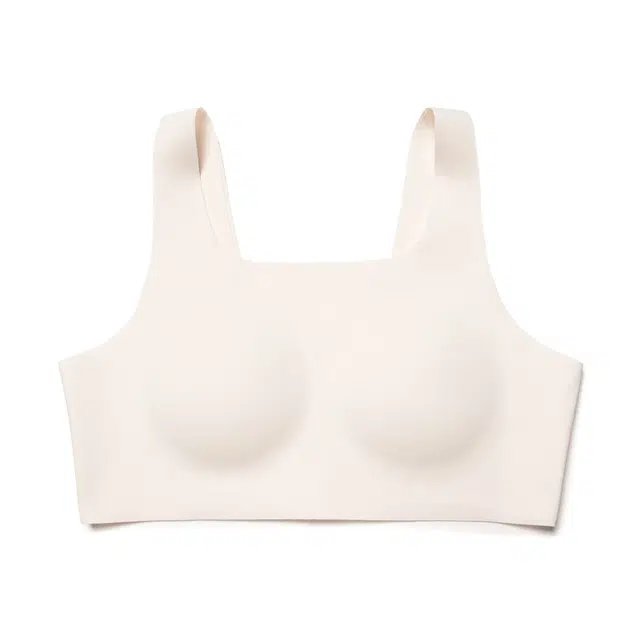 李宁儿童 童装 跑步系列 纯色吸湿排汗修身运动女童文胸 女童 粉杏色