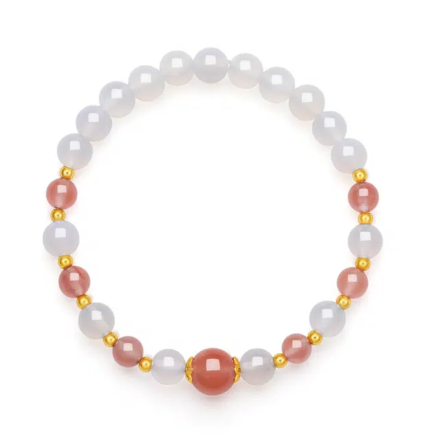 翠雅金楼 新中式国潮招财纳福时来运转转运珠串珠手饰 精致简约日常百搭学生通勤款配饰#好运天然 玛瑙 手串 女款