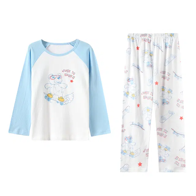 红豆家居服 简约洋气长袖松紧腰长裤中小童