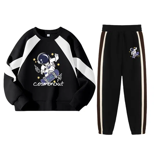 棉致 插肩舒适柔软轻盈休闲运动套装儿童款