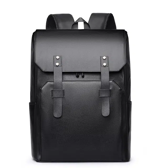 恒源祥 简约纯色高级 优质面料 背包双肩包 男款 黑色/灰色