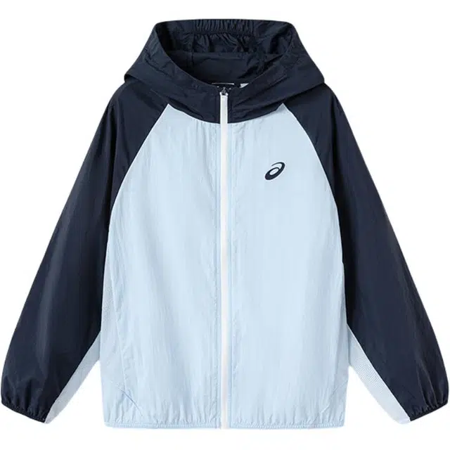 Asics Outdoor Performance Woven Hoodie Light Blue Youth