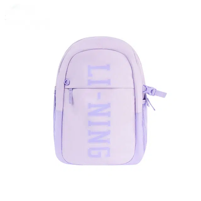 李宁儿童 运动生活系列 轻量护脊可调节肩带 聚酯纤维 童包 常规 儿童款 淡绮紫