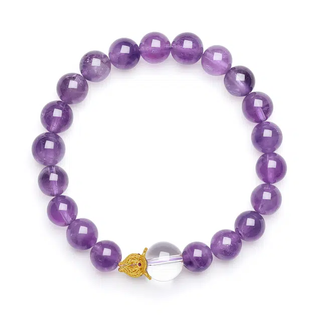 翠雅金楼 新中式国潮招财福禄 精致优雅日常通勤百搭款#好运天然 紫水晶 手串 女款