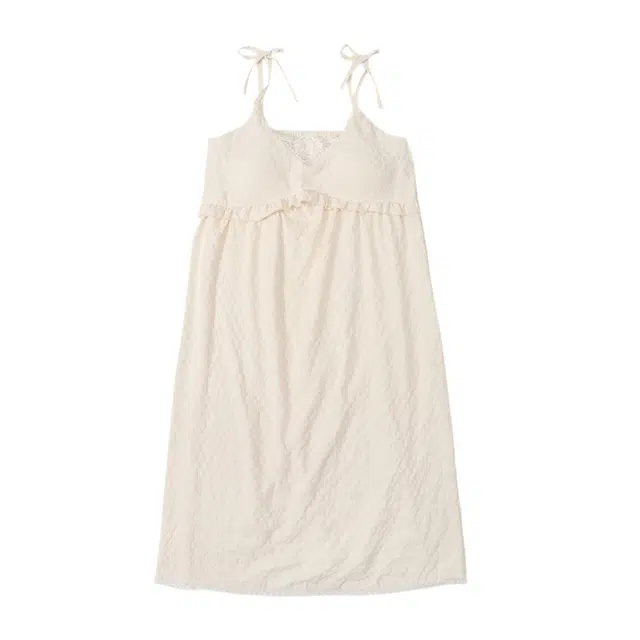 好福份 带胸垫简约时尚舒适无袖吊带夏季睡裙 女款