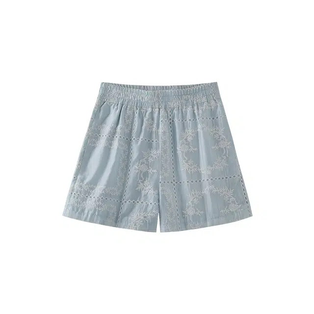 花栗鼠小姐 澳法庄园基础百搭镂空休闲短裤 女款