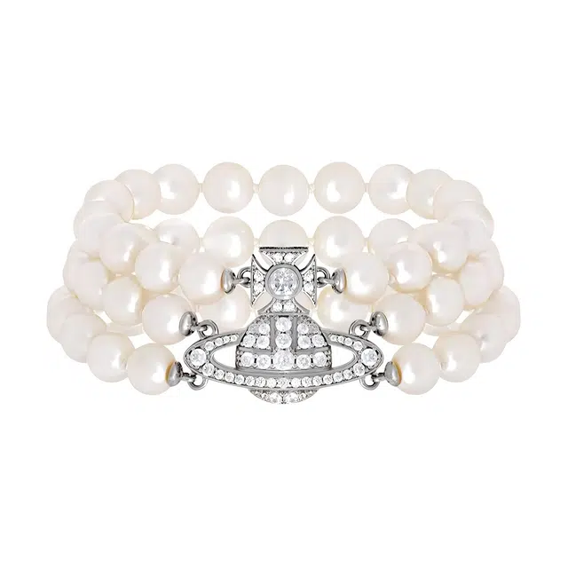 Vivienne Westwood GRAZIELLA THREE ROW PEARL BRACELET